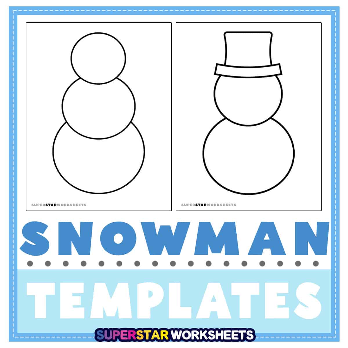 Two snowman templates showing the variety of templates included.