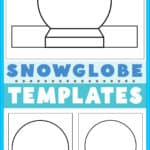 Three different snow globe templates that are unfinished.