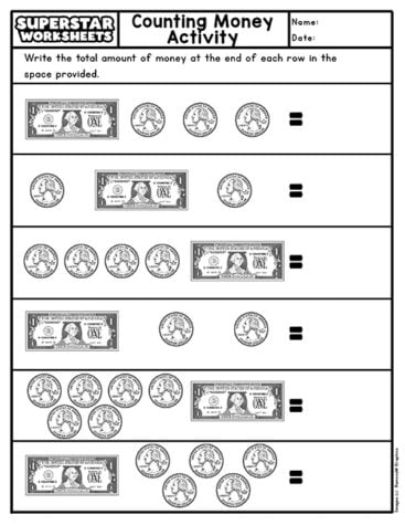 Money Worksheets - Superstar Worksheets