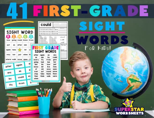 First Grade Sight Words - Superstar Worksheets