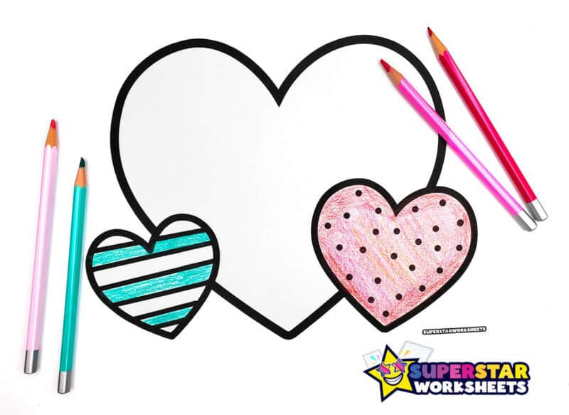 Heart Coloring Pages - Superstar Worksheets