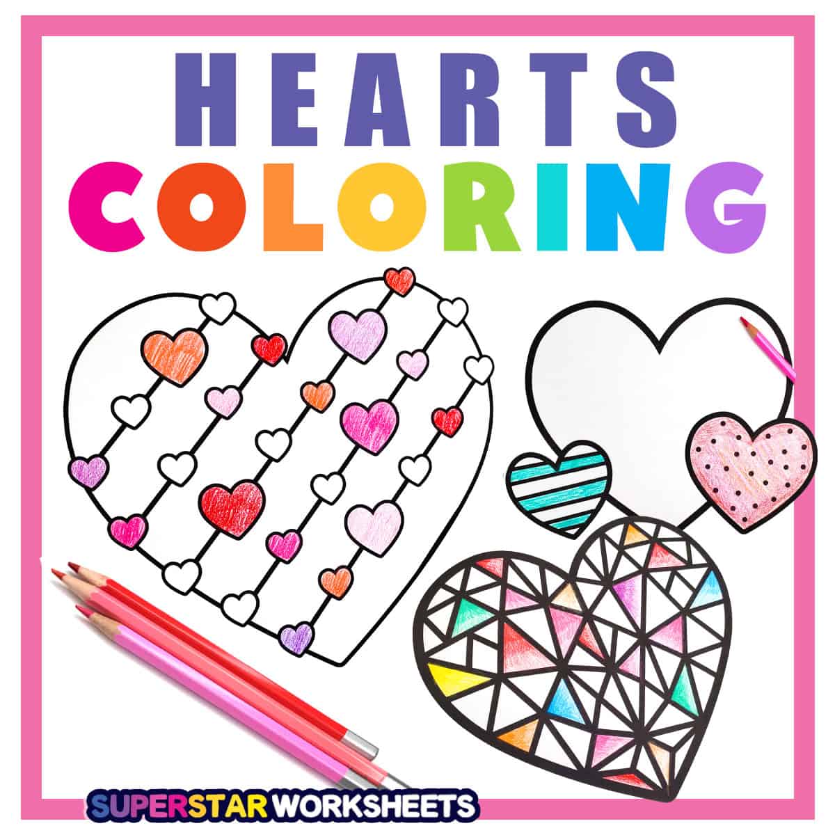 Heart Template - Superstar Worksheets