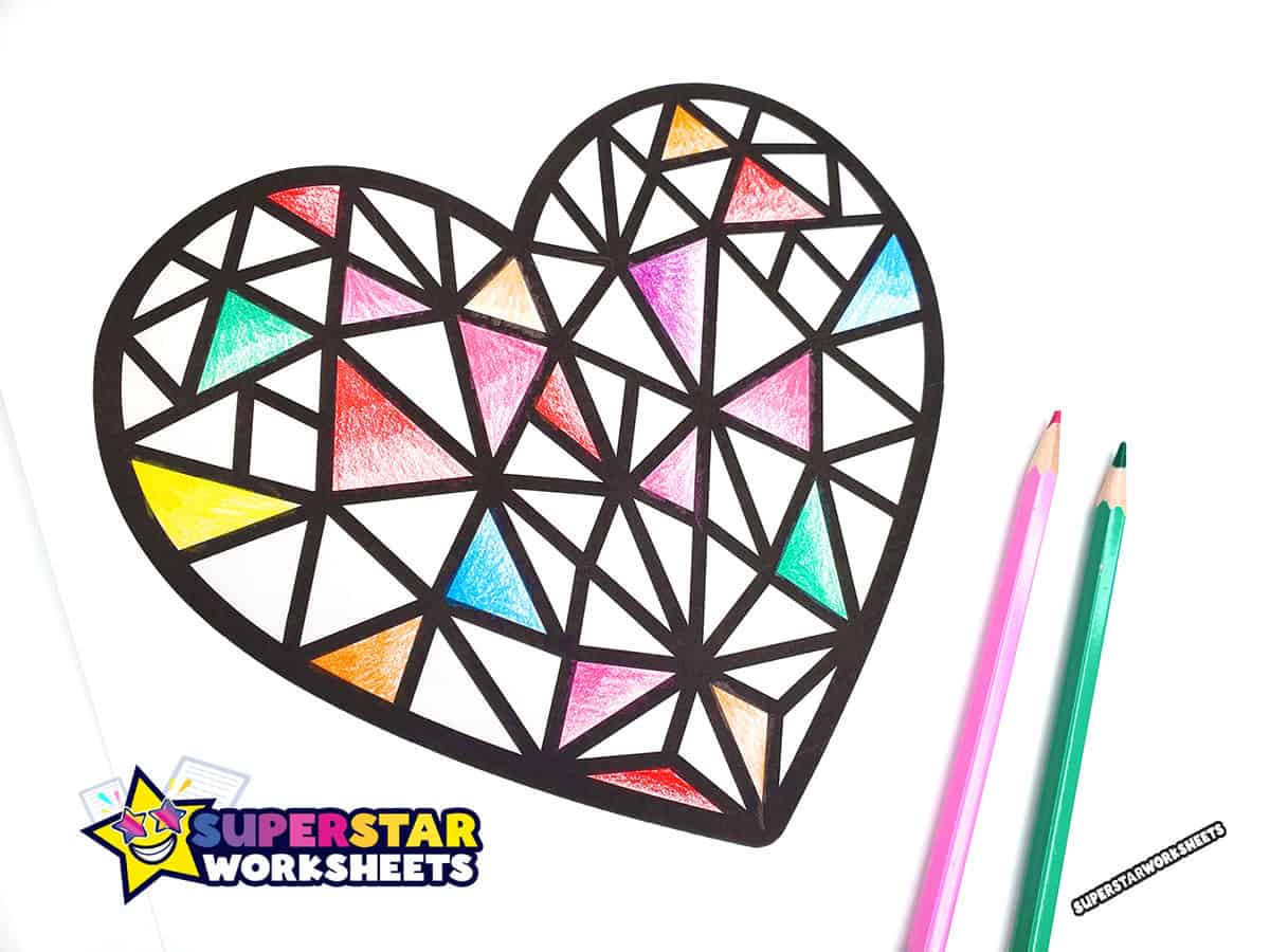 Heart Template - Superstar Worksheets