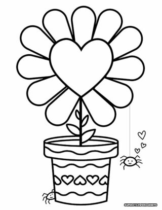 Valentine's Day Coloring Pages - Superstar Worksheets