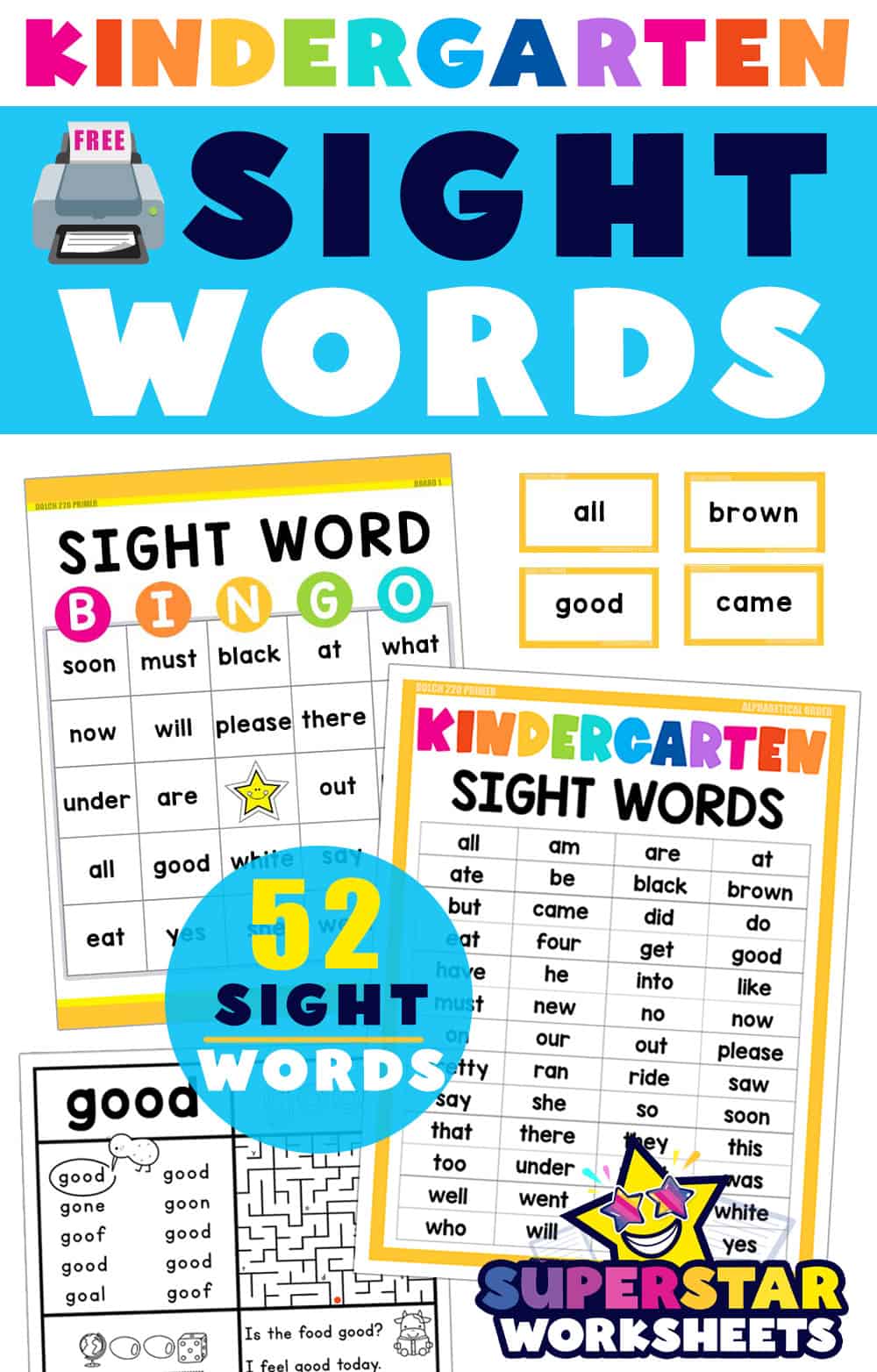 kindergarten-sight-words-superstar-worksheets