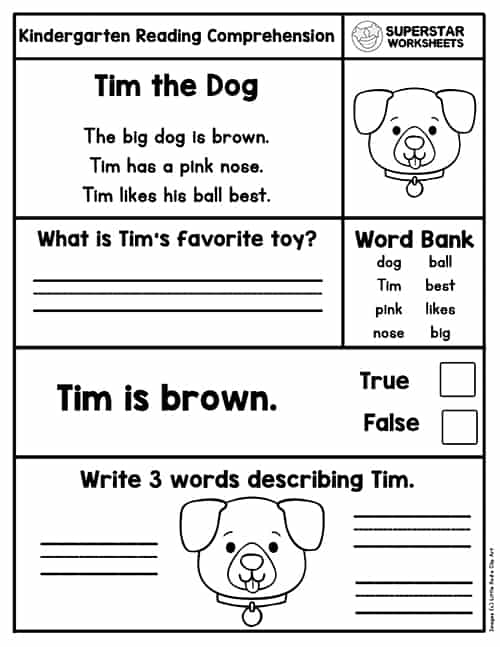 free homework worksheets for kindergarten