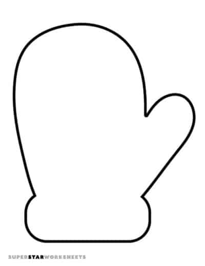 Mittens Template (Free Printables) Superstar Worksheets