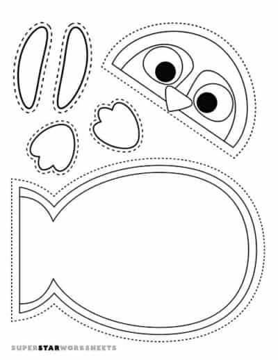 Penguin Template (Free Printables) - Superstar Worksheets