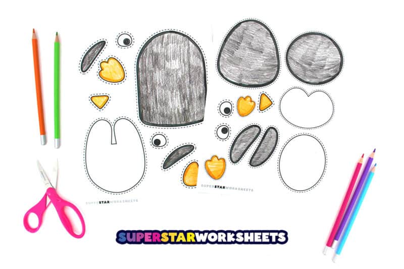 Penguin Template (Free Printables) - Superstar Worksheets