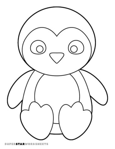 Penguin Template - Superstar Worksheets