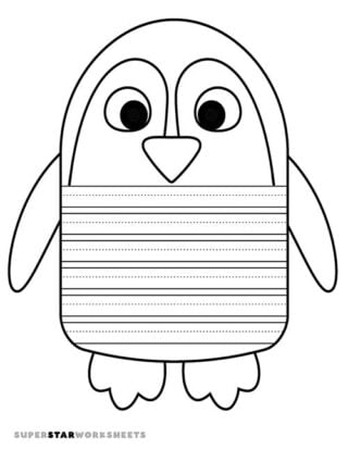 Penguin Template - Superstar Worksheets