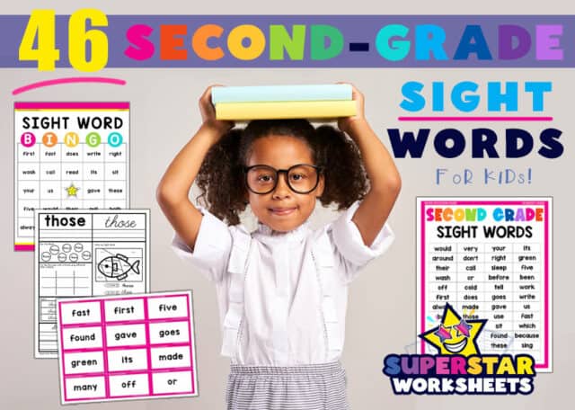 Second Grade Sight Words - Superstar Worksheets