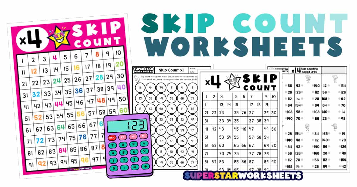 Skip Counting Worksheets - Superstar Worksheets