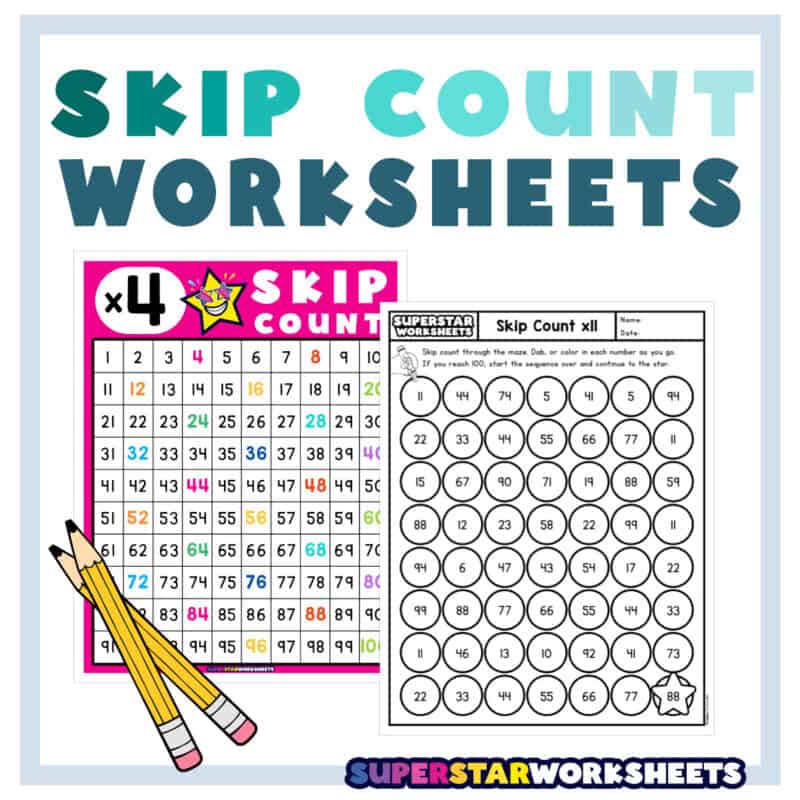 Skip Counting Worksheets - Superstar Worksheets