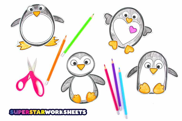 Penguin Template Superstar Worksheets