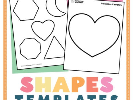 Two shape templates featured on a graphic.