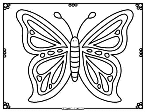 Detailed Coloring Books For Kids: Butterflies: Black Background