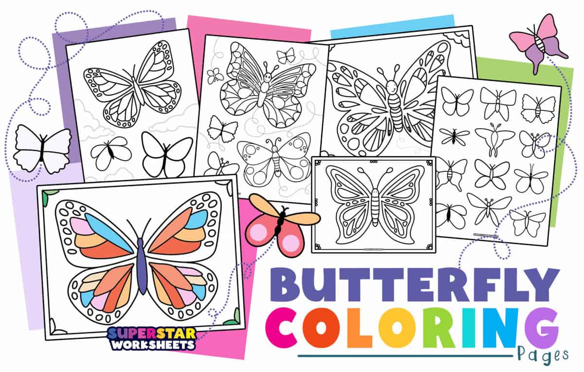 coloring pictures of butterflies