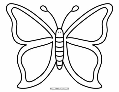 Butterfly Templates - Superstar Worksheets