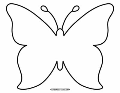 Butterfly Templates (Free Printables) - Superstar Worksheets