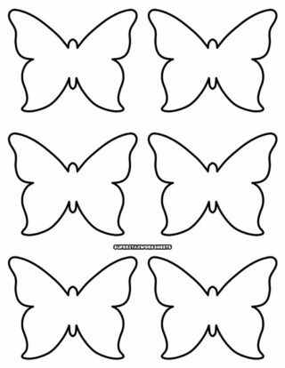 Butterfly Templates (Free Printables) - Superstar Worksheets