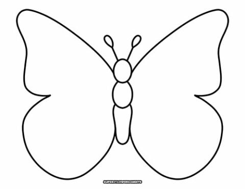 Butterfly Templates - Superstar Worksheets