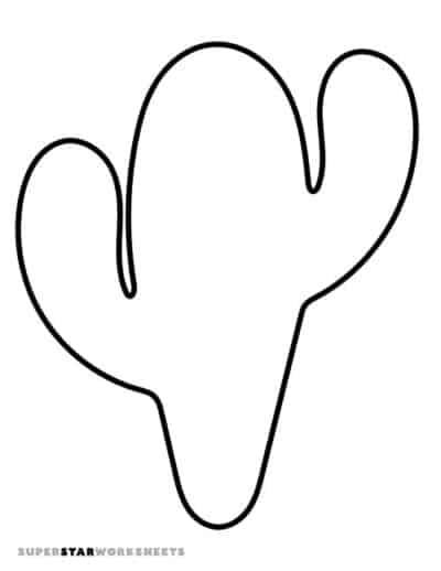 Cactus Template - Superstar Worksheets