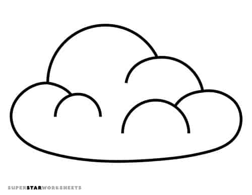 types of cloud coloring pages