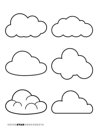 Cloud Template - Superstar Worksheets