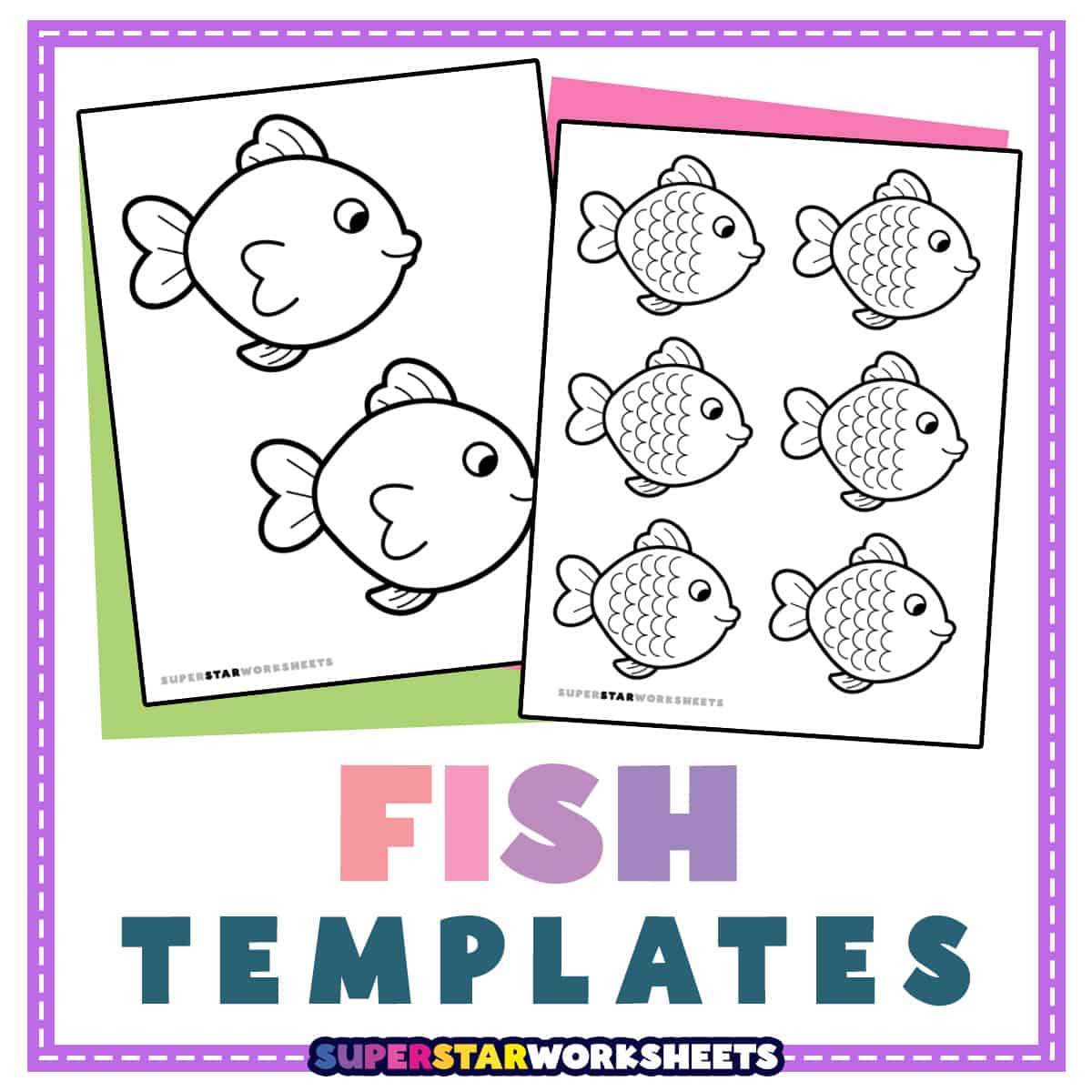 Fish Template - Superstar Worksheets