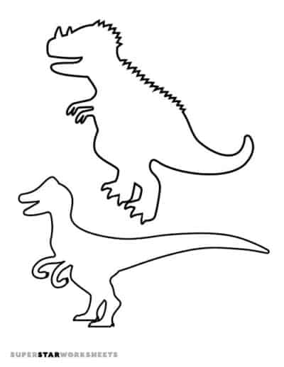 Dinosaur Template - Superstar Worksheets