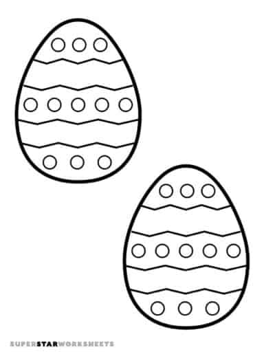 Easter Egg Template (Free Printables) - Superstar Worksheets