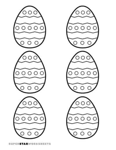 Easter Egg Template - Superstar Worksheets