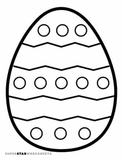 Easter Egg Template (Free Printables) - Superstar Worksheets