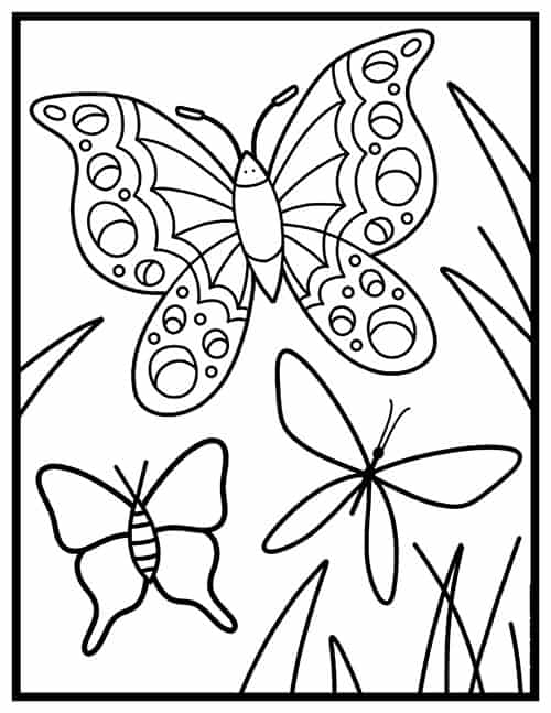 butterfly coloring pages speech therapy