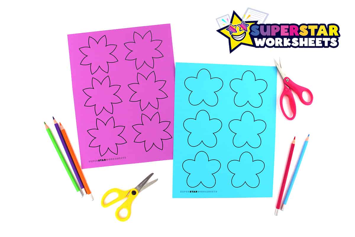 Flower Templates - Superstar Worksheets