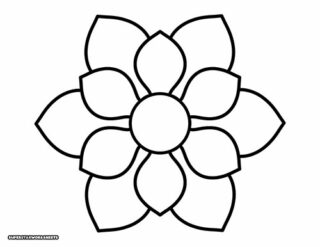 Flower Templates - Superstar Worksheets