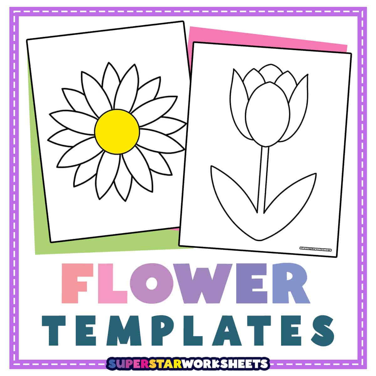 Easy Printable Flower Dot Painting Craft Template to Make - A Crafty Life