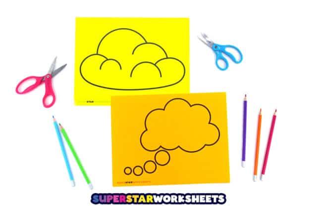 Cloud Template (Free Printables) - Superstar Worksheets