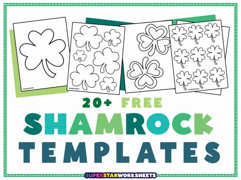 Shamrock Templates (Free Printables) - Superstar Worksheets