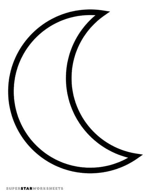 FREE! - Crescent Moon Template, Colouring Sheet