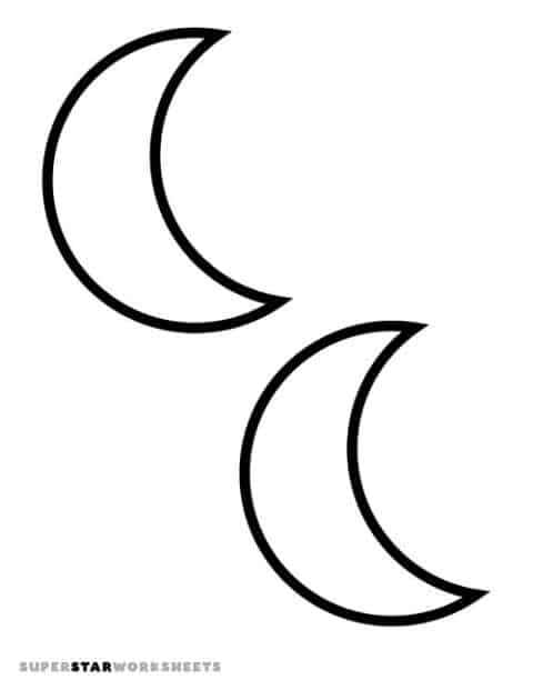 Moon Templates - Superstar Worksheets