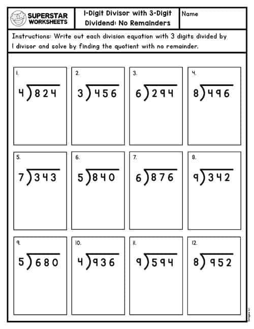 Long Division Worksheets For 4th Grade Worksheets For Kindergarten