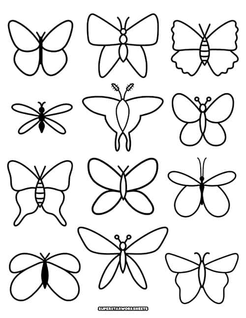 butterfly coloring pages speech therapy