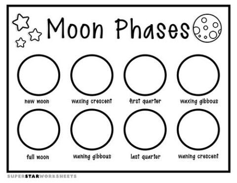 Phases of the Moon Worksheets - Superstar Worksheets