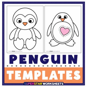 Penguin Template - Superstar Worksheets