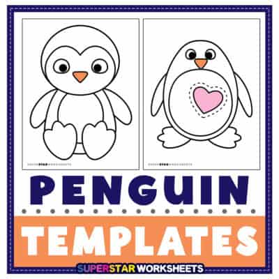 Penguin Template - Superstar Worksheets