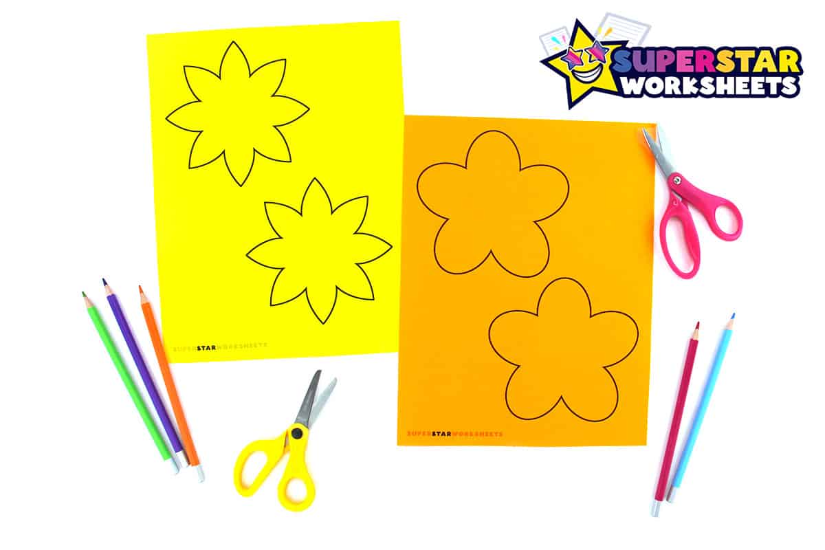 Flower Templates - Superstar Worksheets