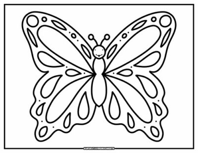 Butterfly Coloring Pages - Superstar Worksheets