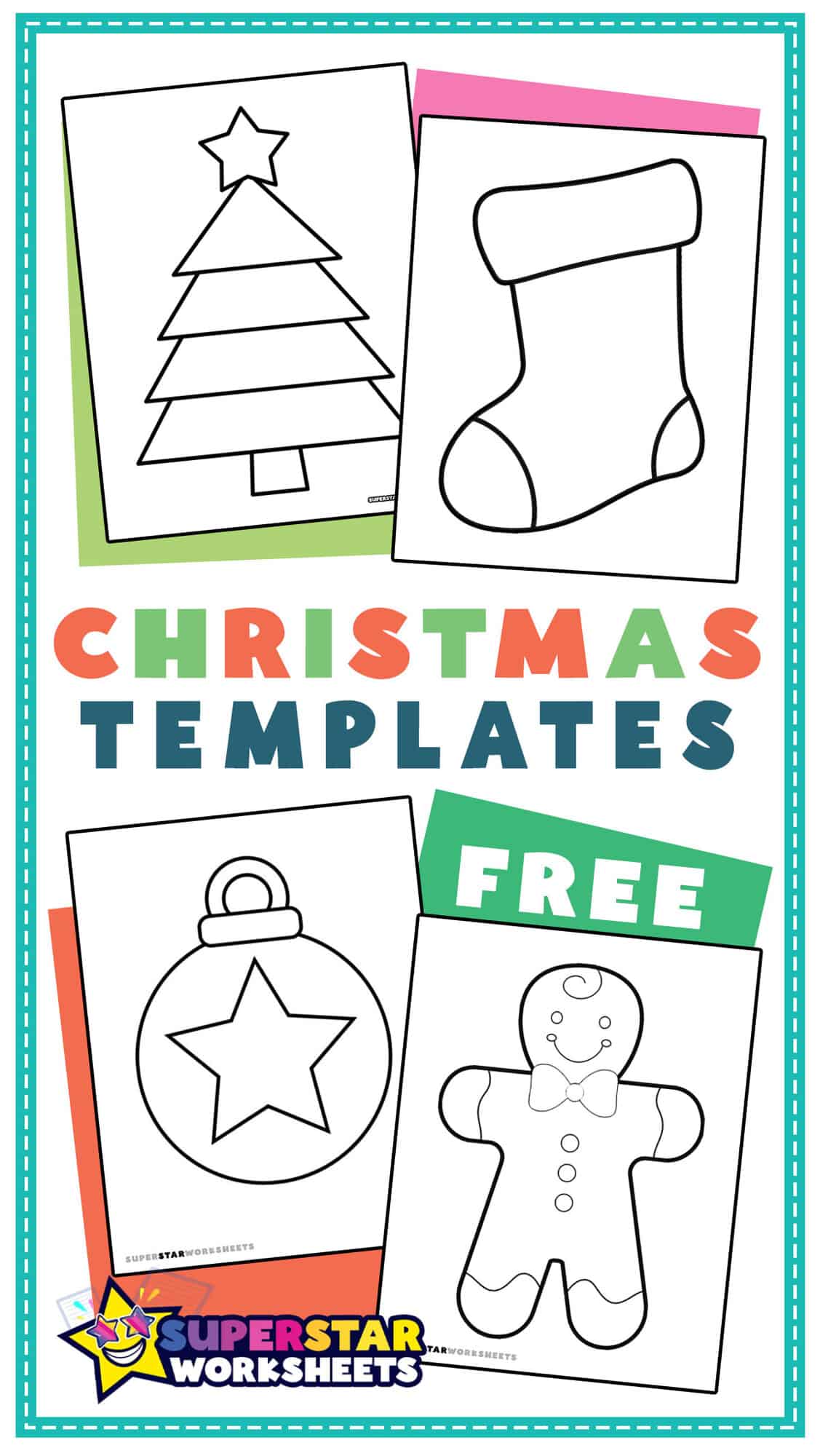 Christmas Templates - Superstar Worksheets